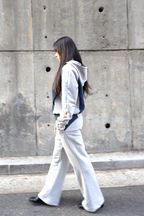 Jin 00A Bootcut Trousers Cloud Grey/Maverick Blue