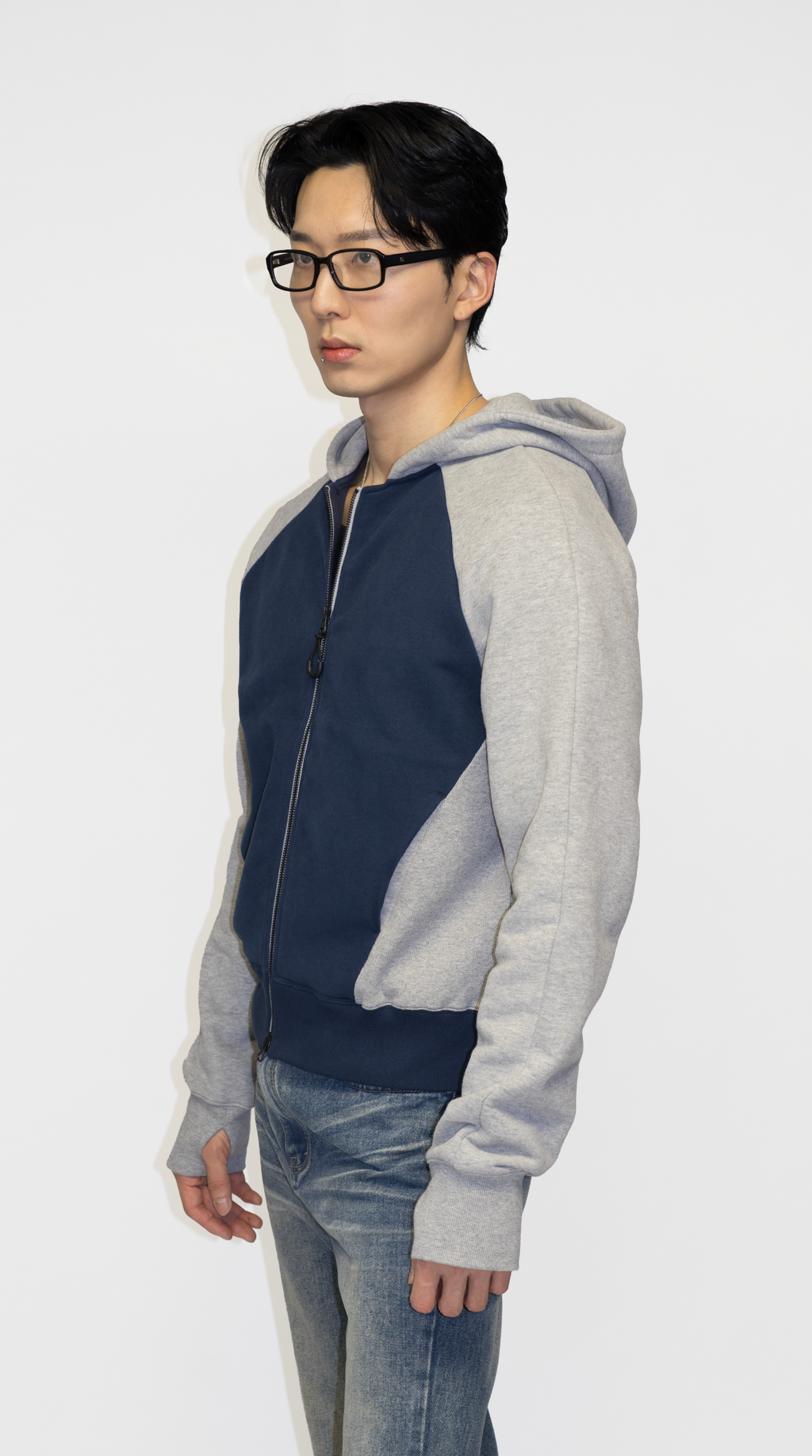 Jin 00A Hoodie Maverick Blue/Cloud Grey